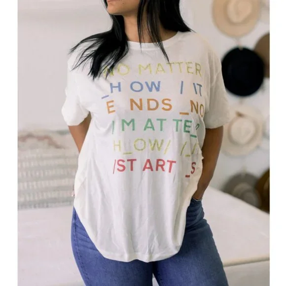 People Of Leisure Radiohead No Matter Band Tee Oversized Graphic T-Shirt Rock - Picture 1 of 11